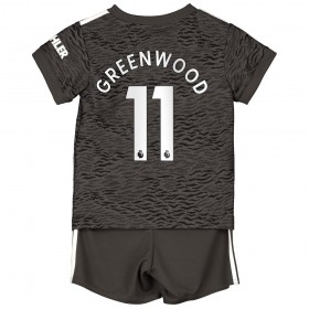 Fußballtrikots Manchester United Greenwood 11 Kinder 2020-2021 Kurzarm Auswärts-trikot kaufen